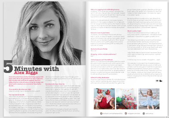 "5 Minutes with Alex Riggs" interview for Kid Magazine - Oobi