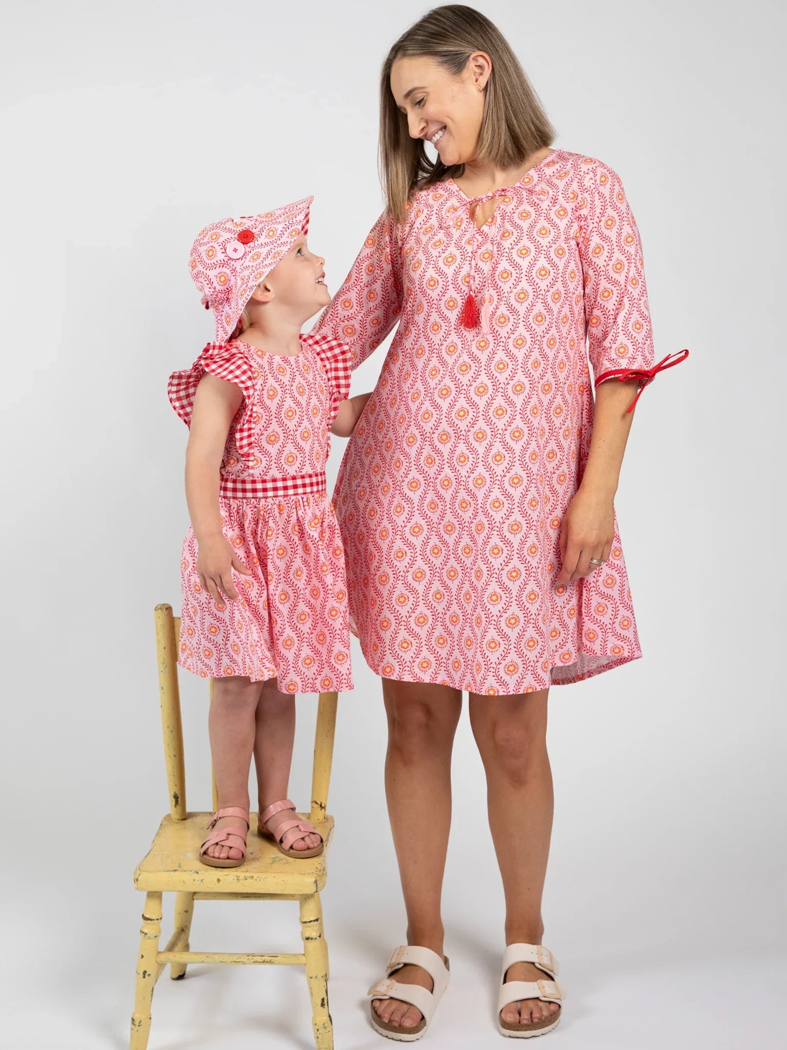Matching Red Outfits for Mum and Me