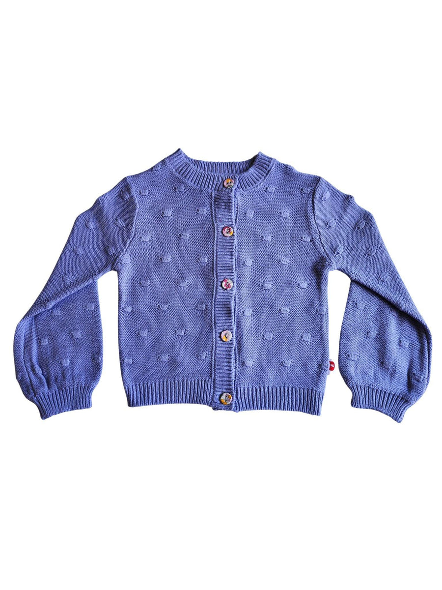 Cardigan with Textured Dots Orchid