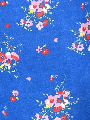 Floral pattern on a blue background