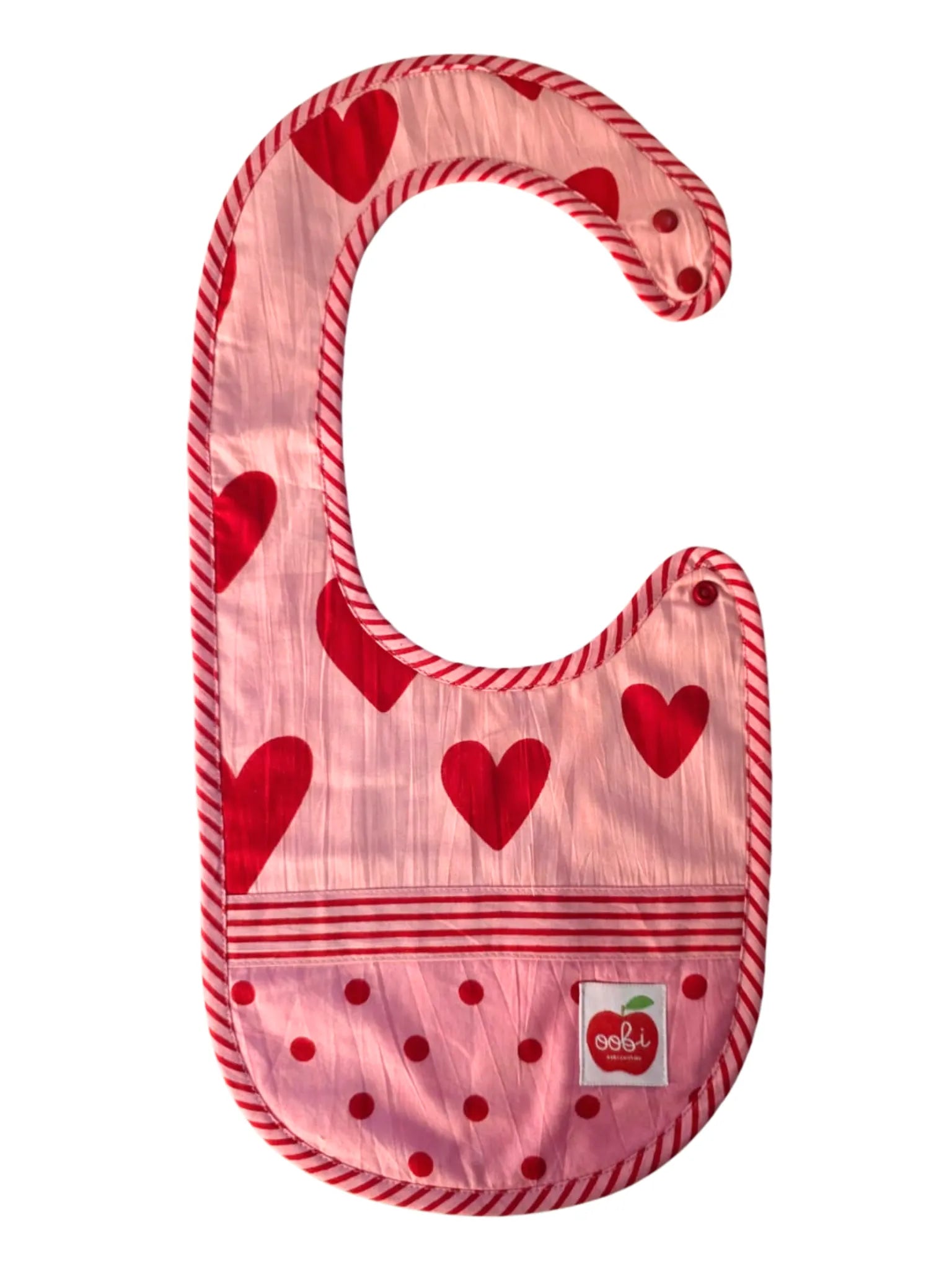 Big Heart Patchwork Bib in Gift Bag
