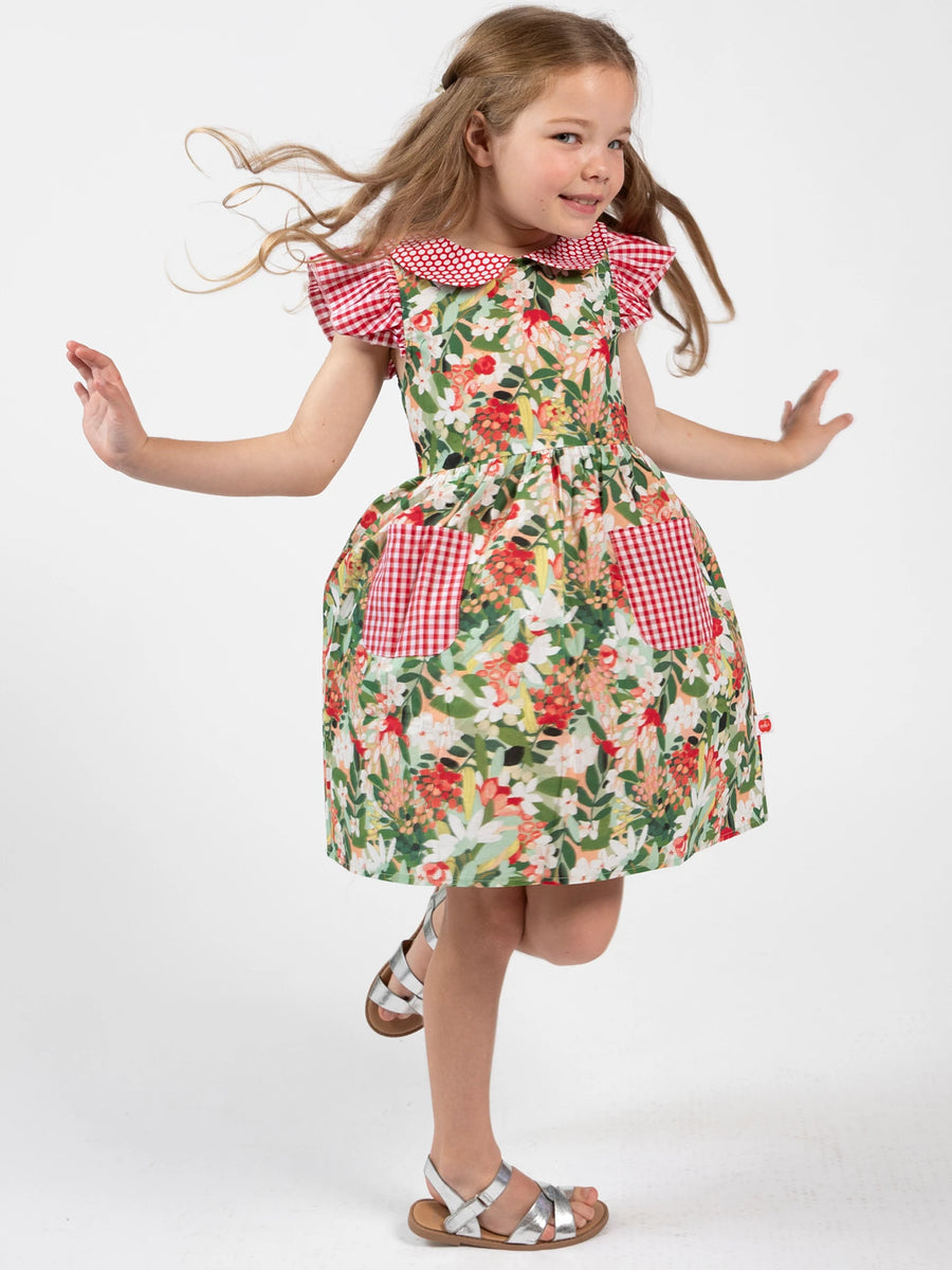 Aussie Bush Flowers Collared Dress