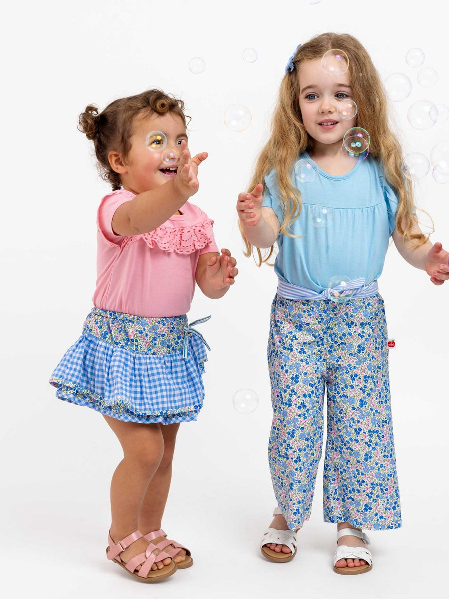 Cottage Flower Wide-Leg Pants