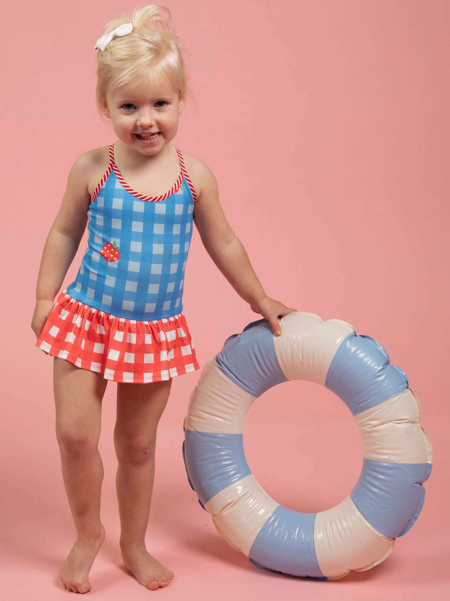 SPF 50 Gingham Swimsuit with Adjusters