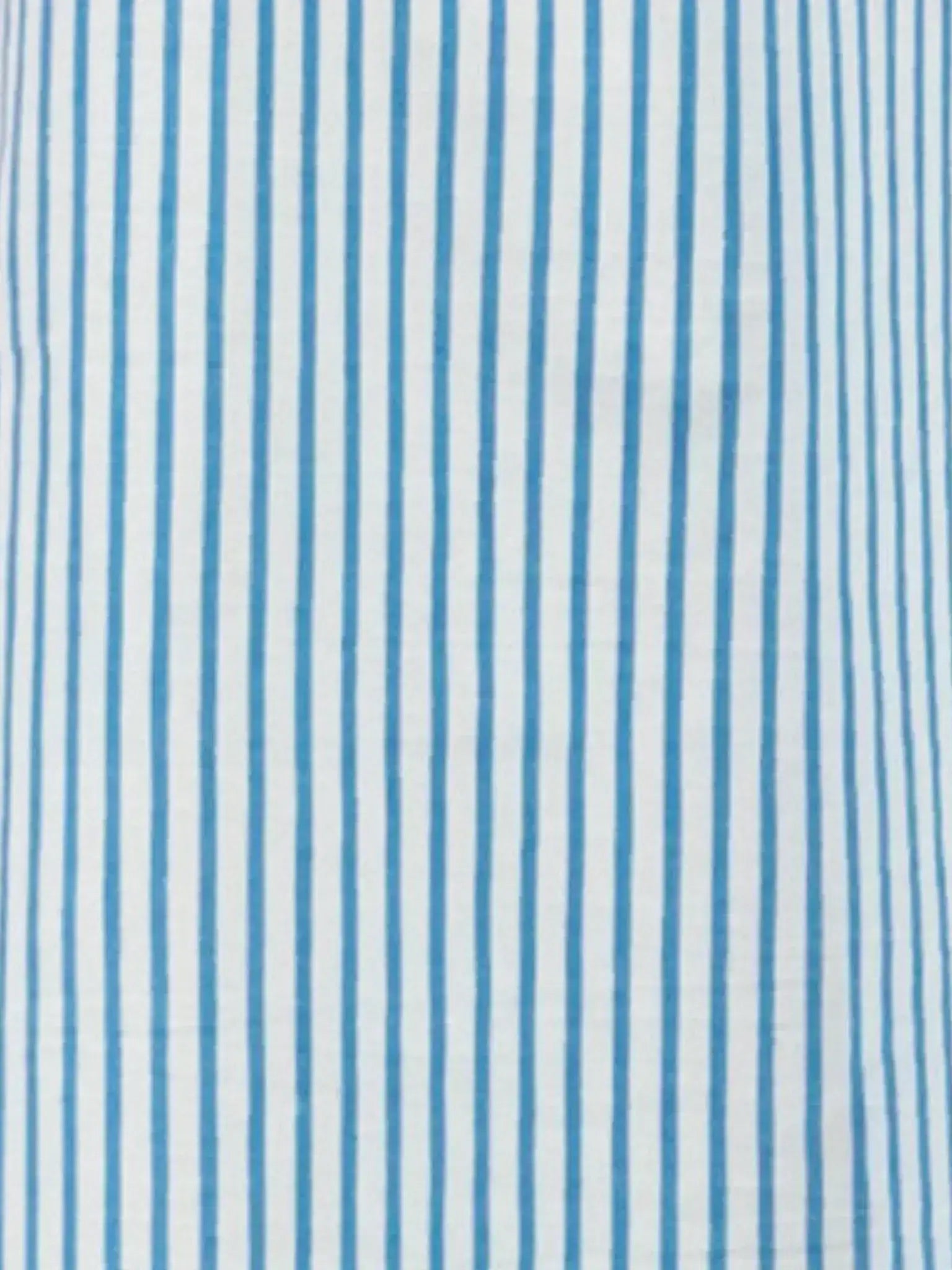 The Women's Blue Stripe Maxi Dress by Blue Stripe features a vertical blue and white striped pattern, ethically made from cotton for a stylish look.