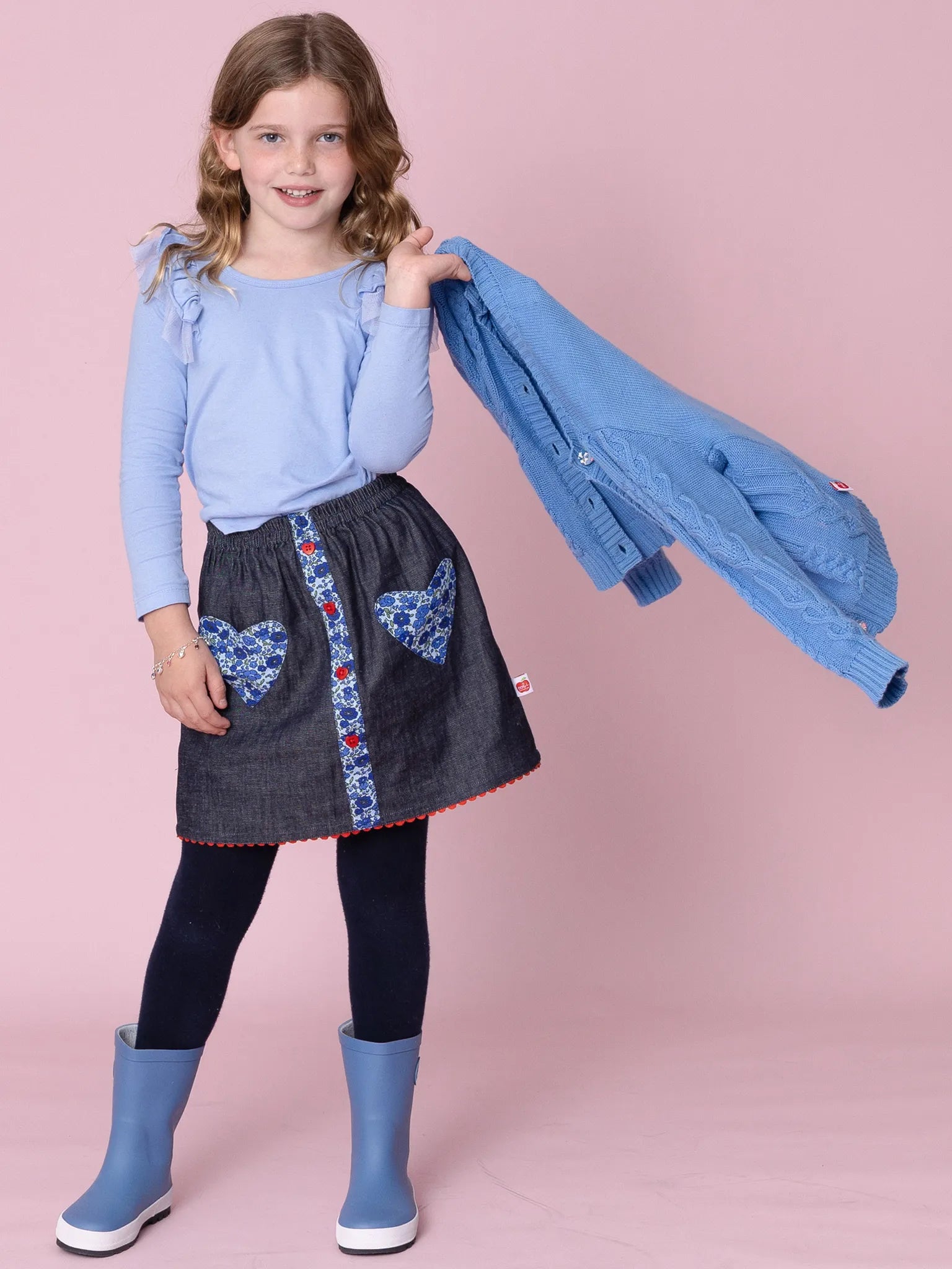Willow Cloud Blue Cotton Cardigan