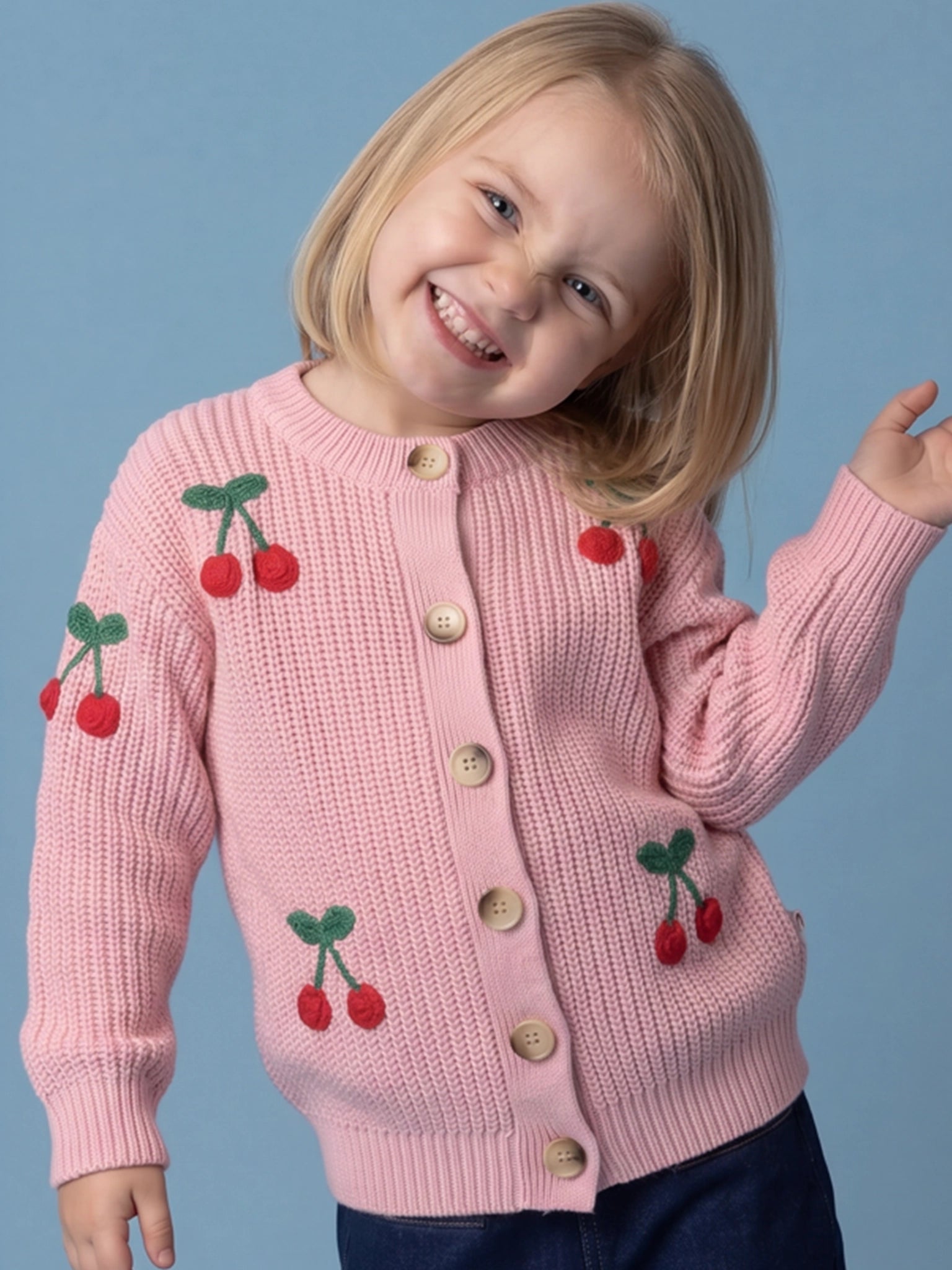 Cherry Appliqué Cardigan