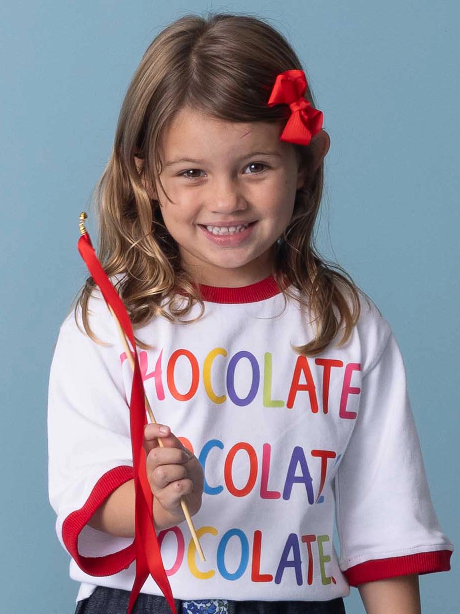 Chocolate Tee with Red Binding - Personalise it!
