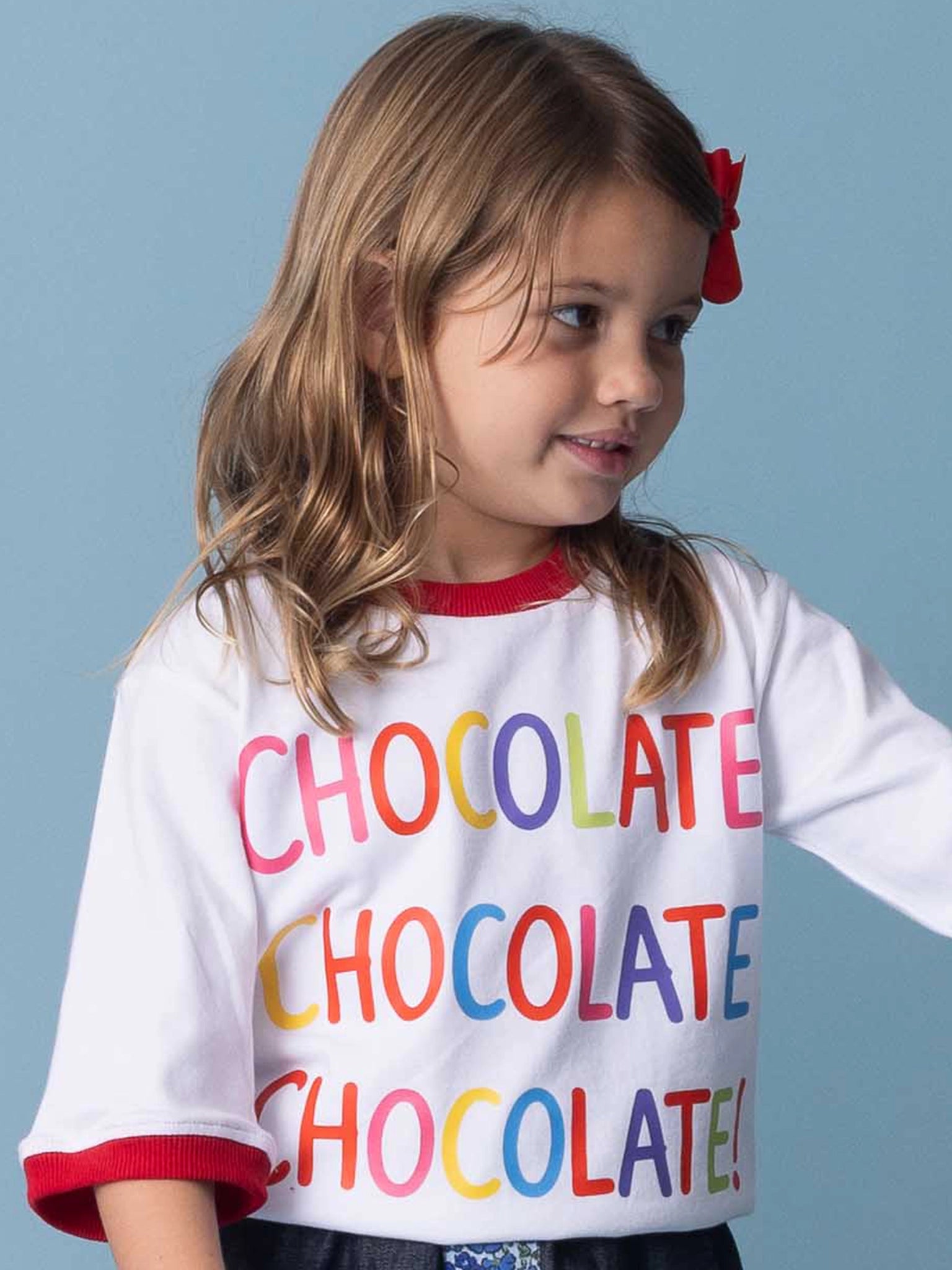 Chocolate Tee with Red Binding - Personalise it!