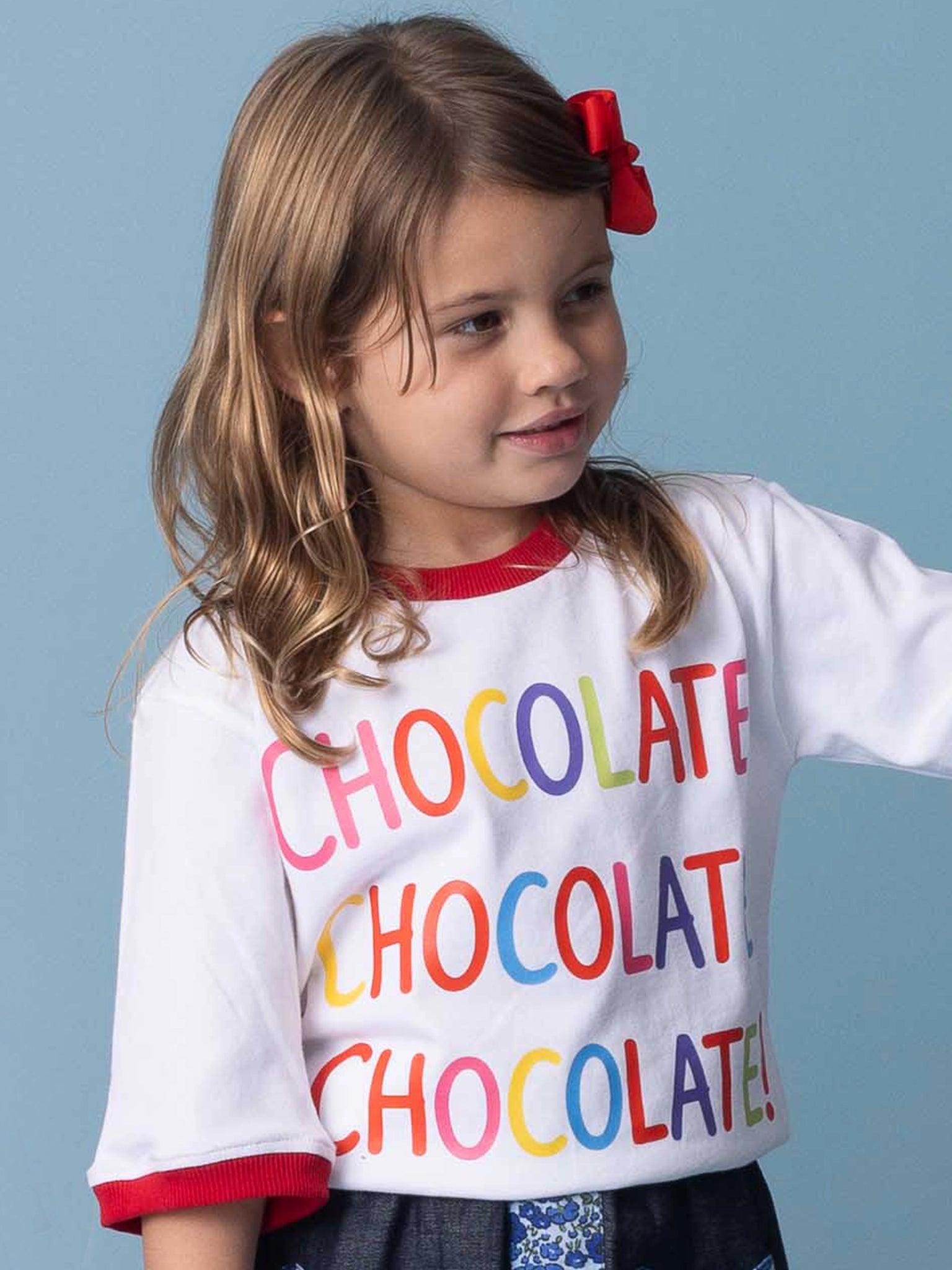 Chocolate Tee with Red Binding - Personalise it!