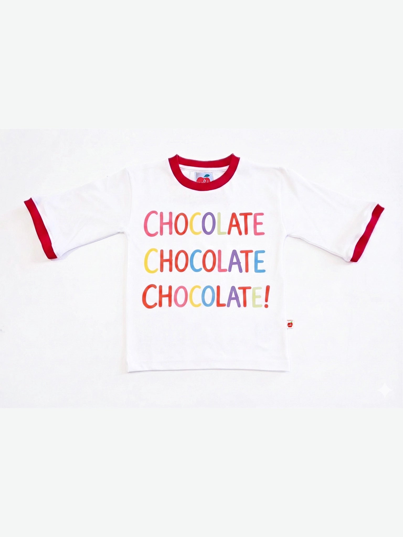 Chocolate Tee with Red Binding - Personalise it!