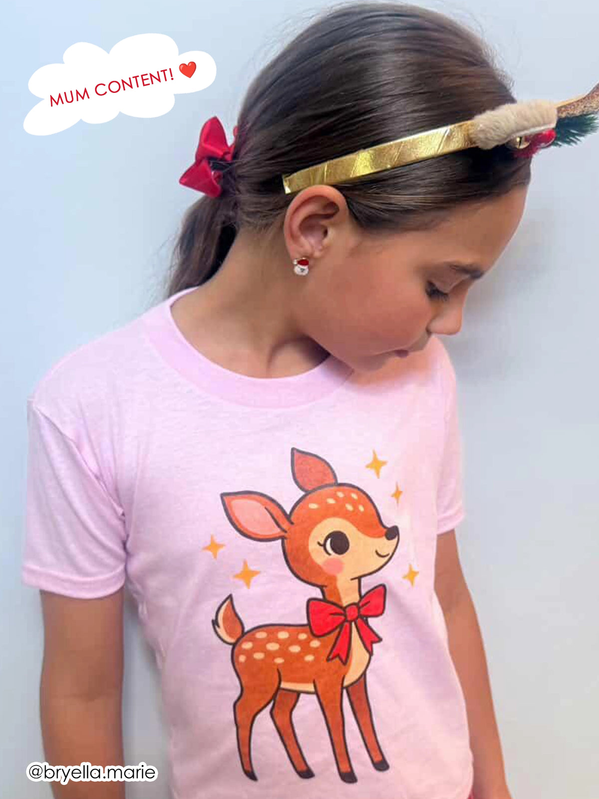 Pink deer tee