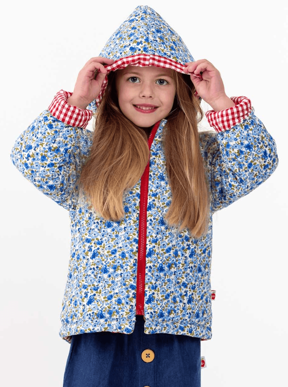 English Flowers Quilted Reversible Jacket