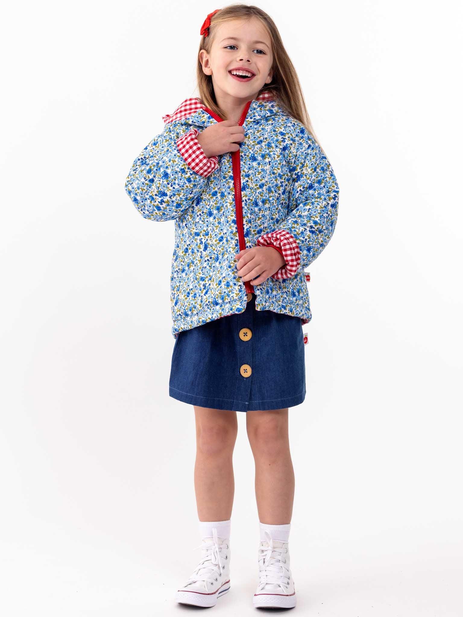 English Flowers Quilted Reversible Jacket