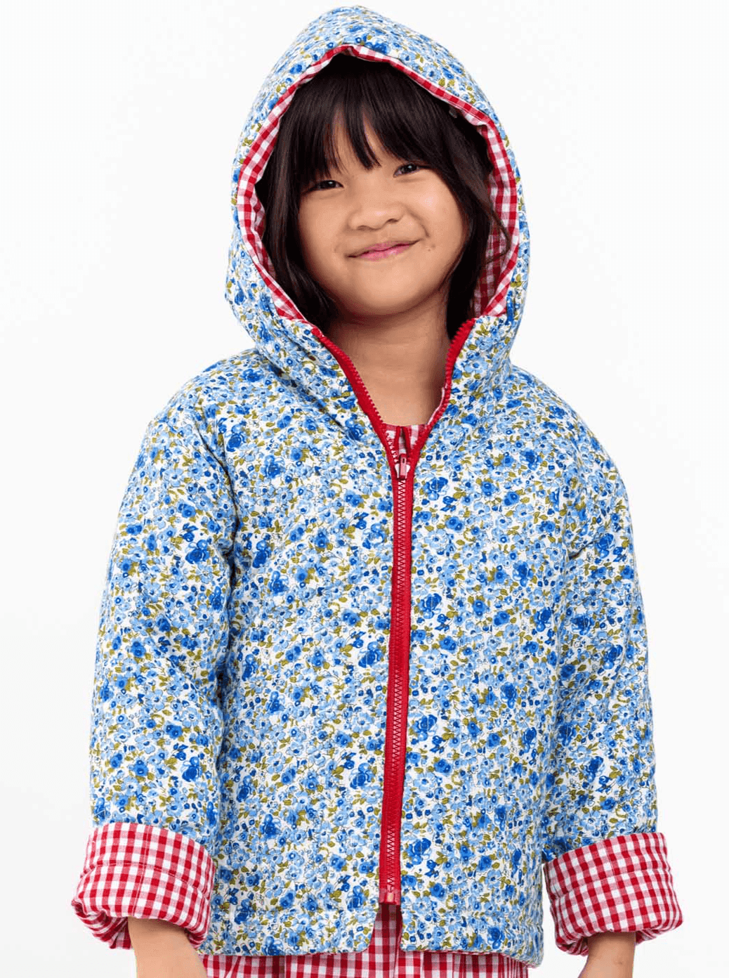 English Flowers Quilted Reversible Jacket