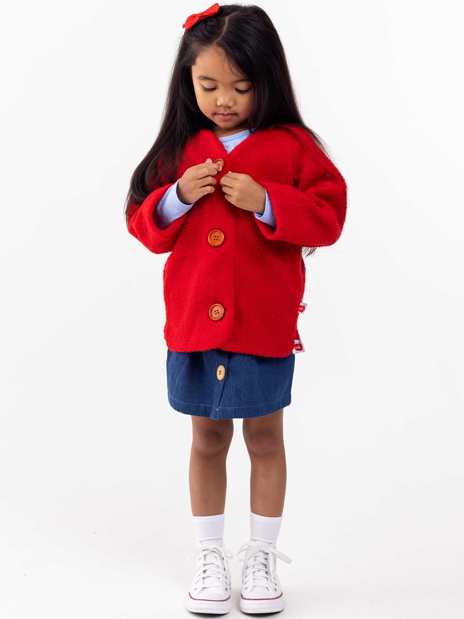 Faux Fur Red Jacket - Oobi