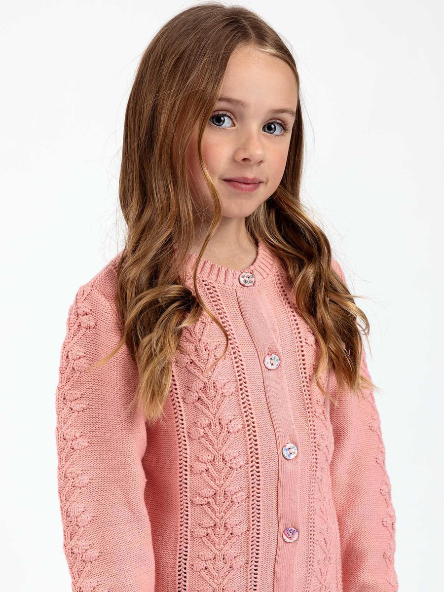 Floral Cardigan Pretty Pink