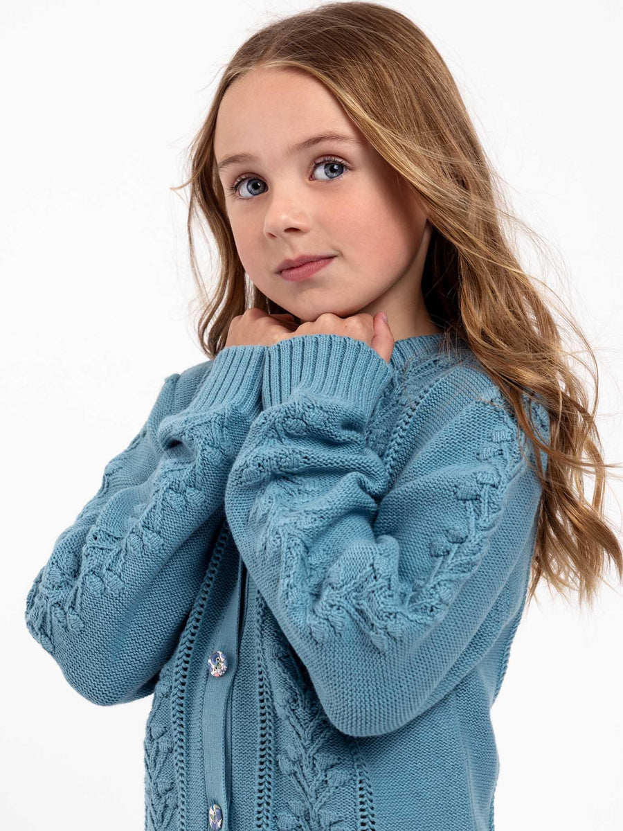 Floral Cardigan Teal