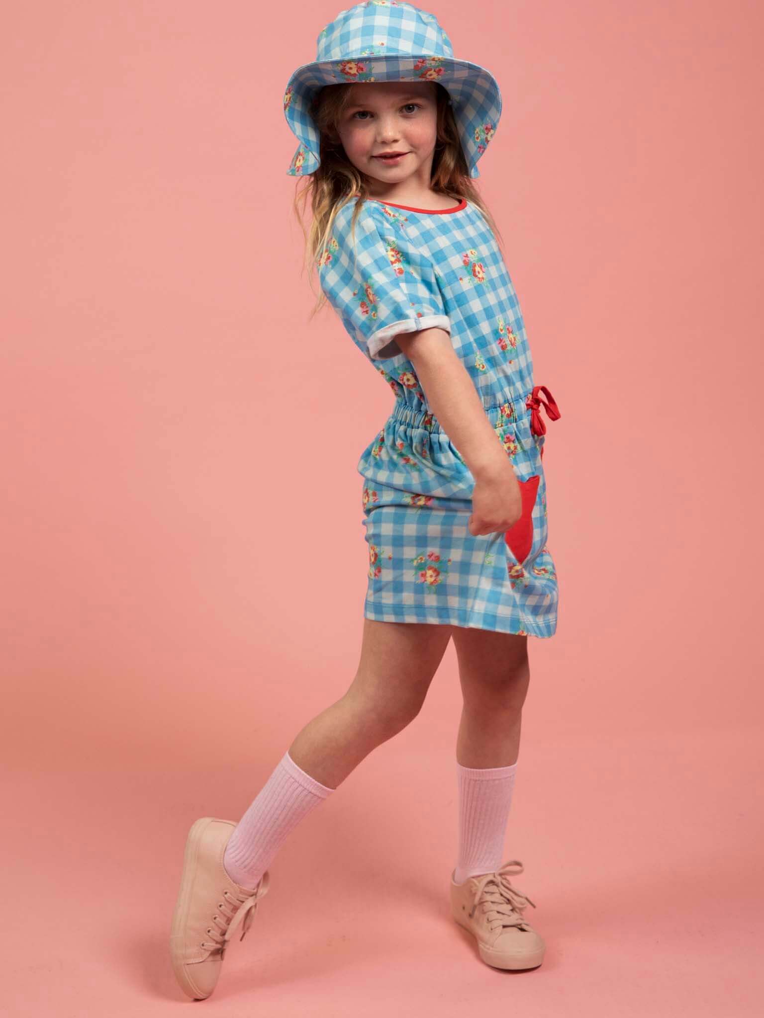 New Love Gingham Jersey Dress