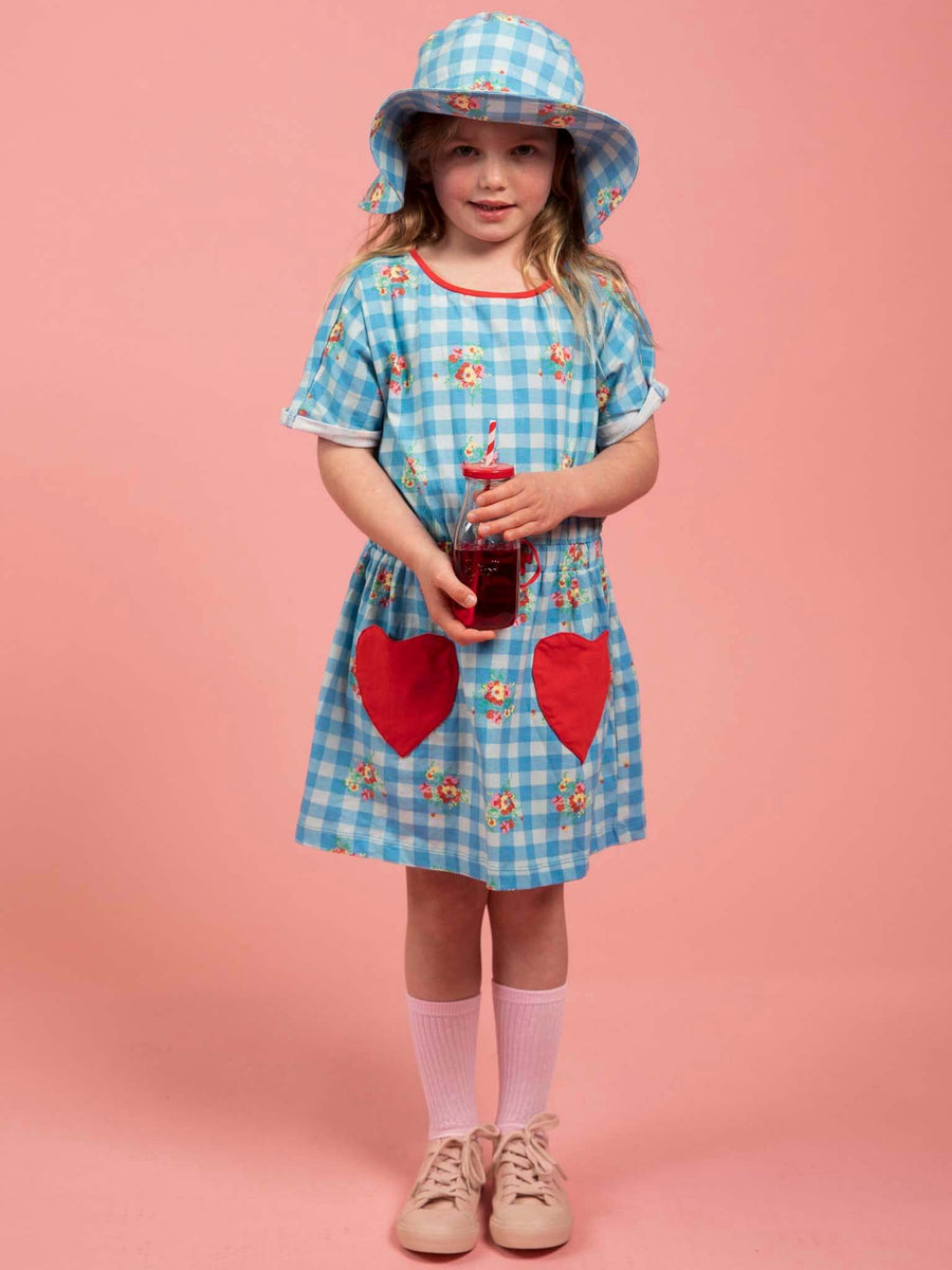 New Love Gingham Jersey Dress