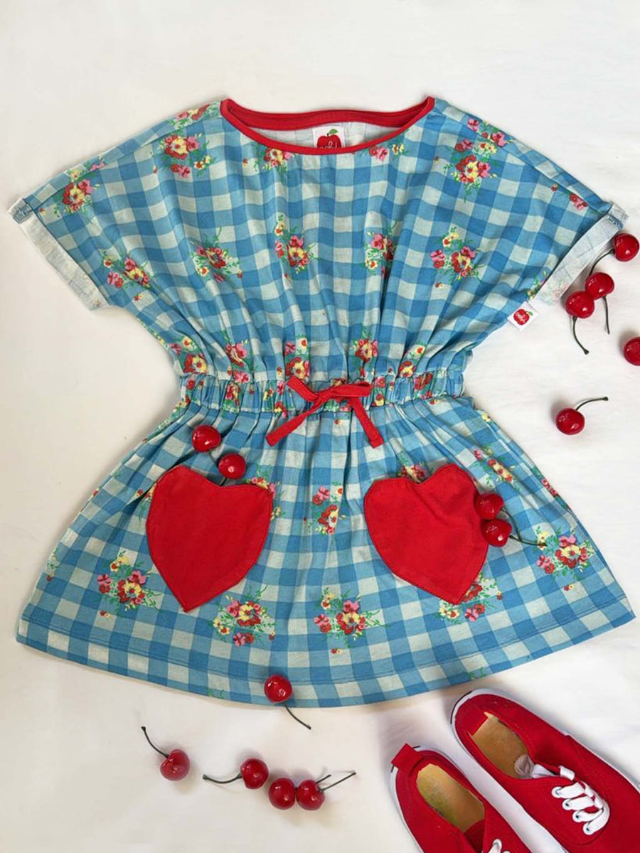 New Love Gingham Jersey Dress