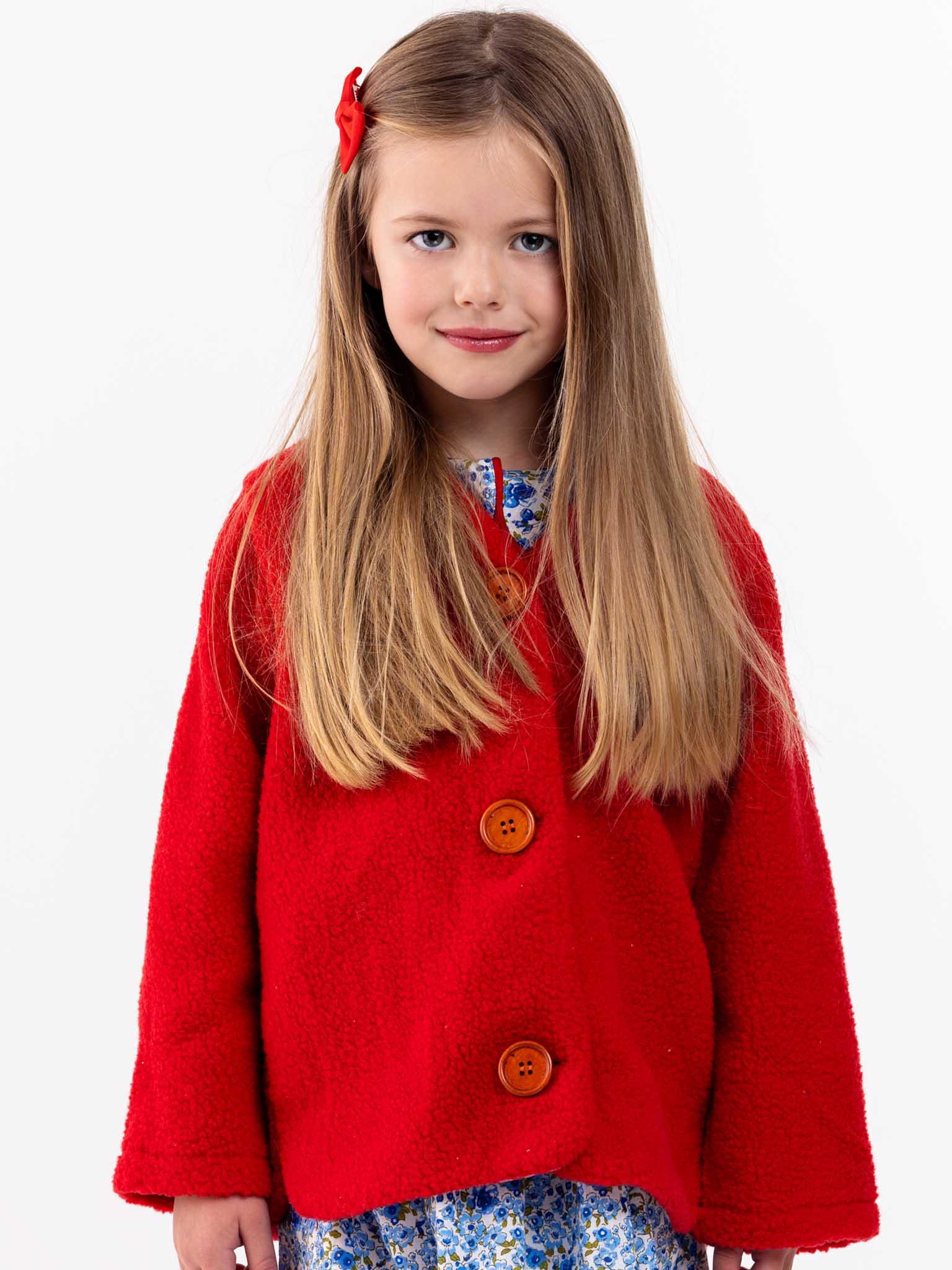 Faux Fur Red Jacket - Oobi