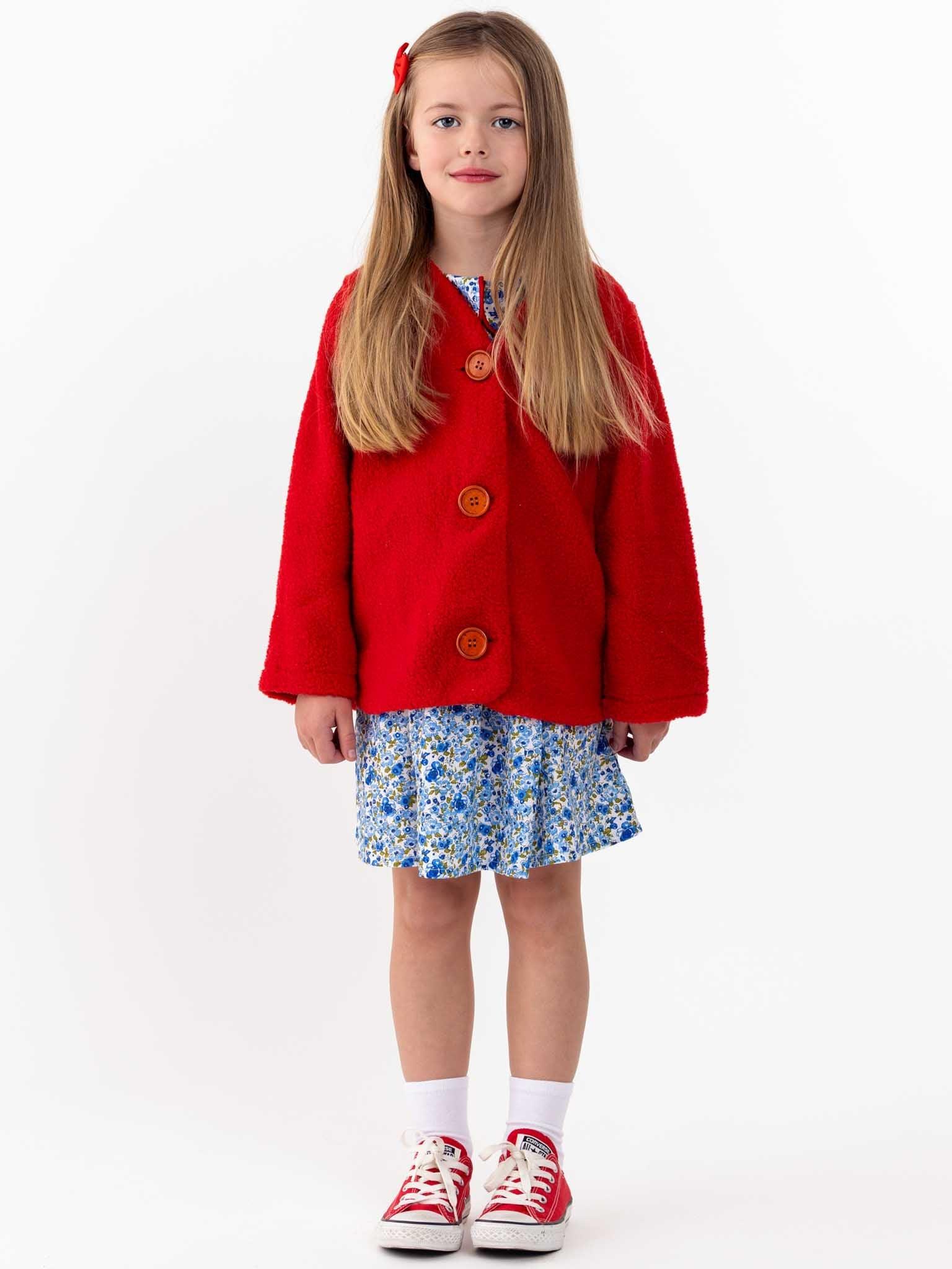 Faux Fur Red Jacket - Oobi