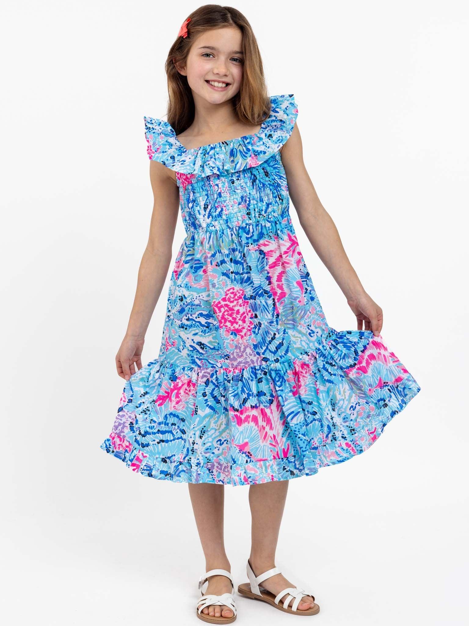 Coral Reef Garden Party Dress - Oobi