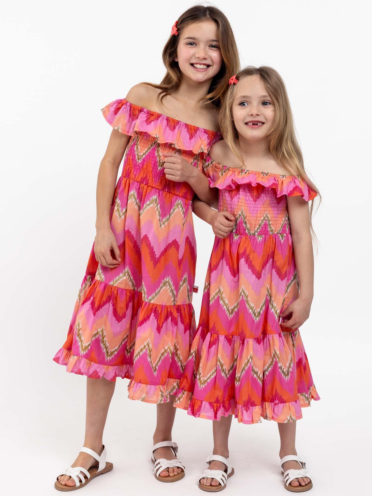Golden Ikat Garden Party Dress - Oobi