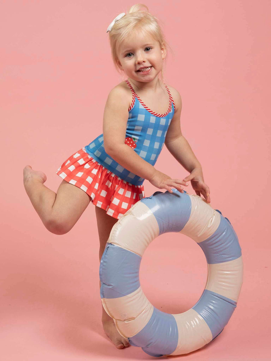 SPF 50 Gingham Swimsuit with Adjusters