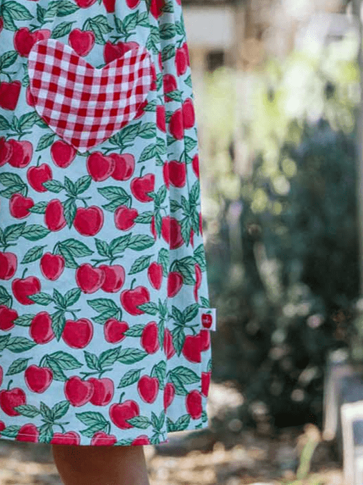 Cherry Heart Pocket Dress