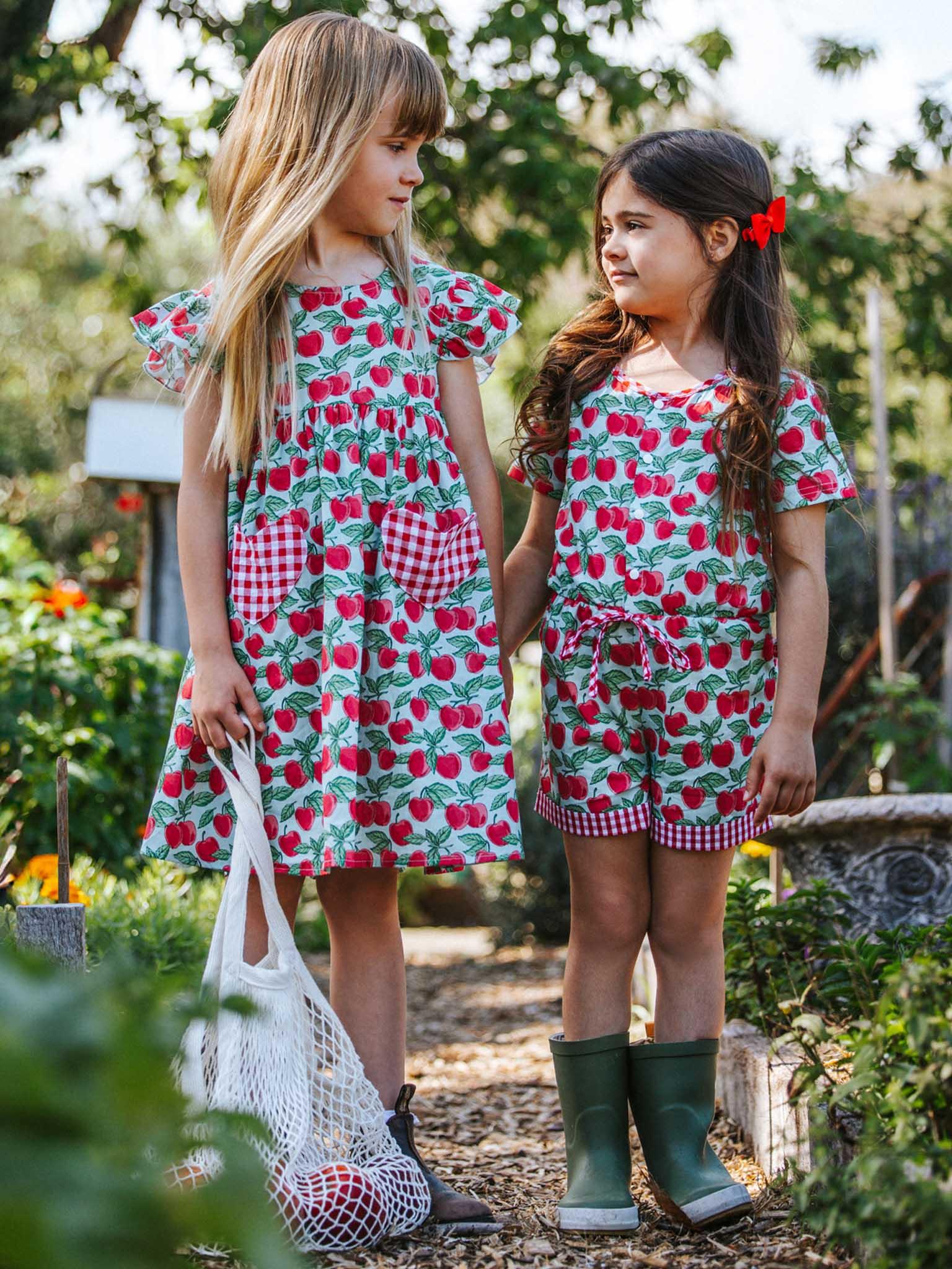 Cherry Heart Pocket Dress - Oobi