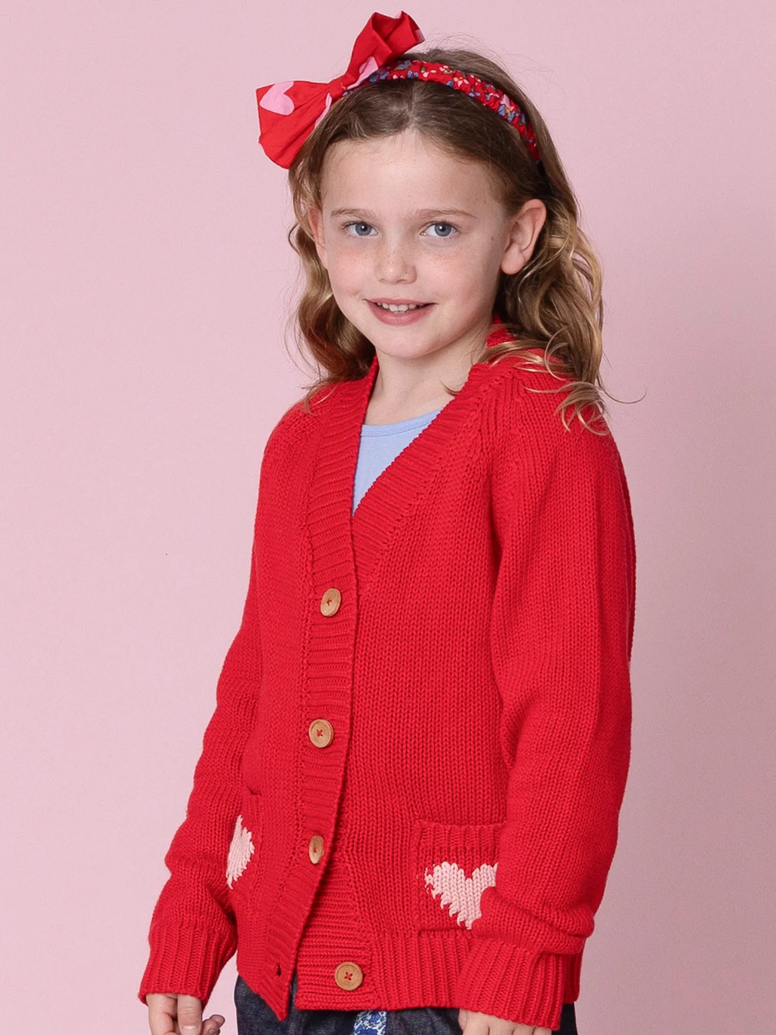 Oversized Heart Chunky Knit Cardigan