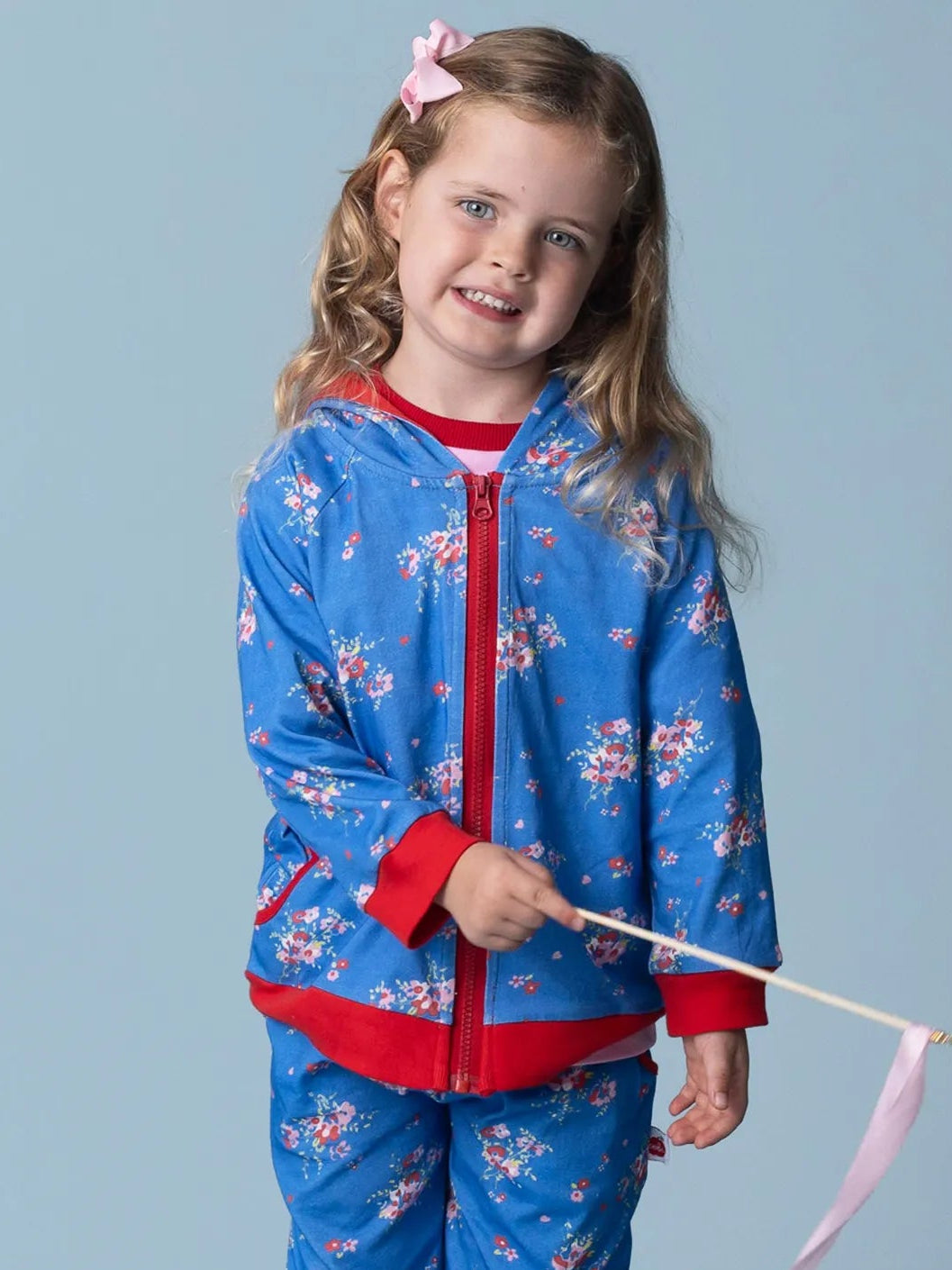 Indigo Bloom Hoodie Jacket