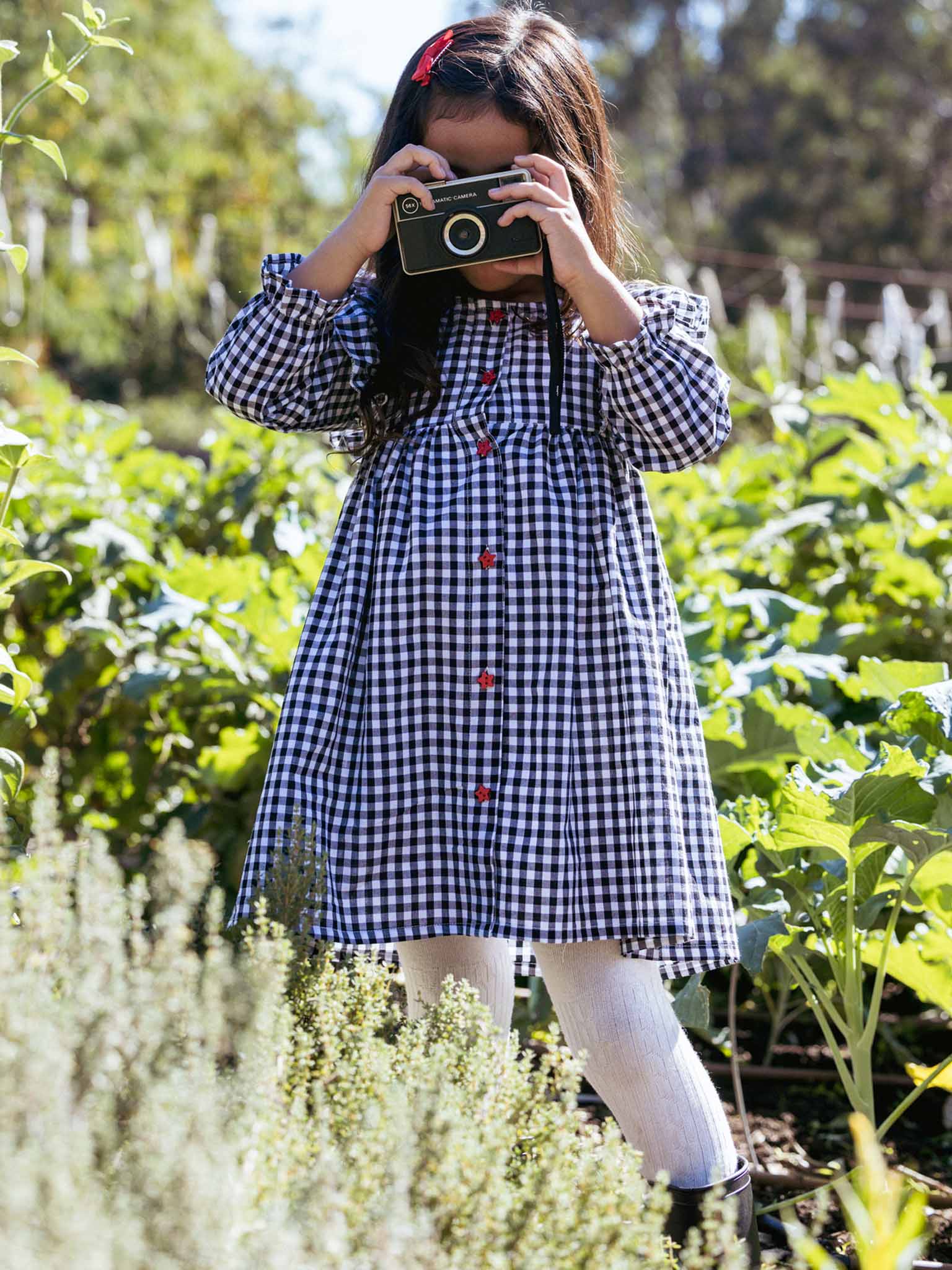 Black Gingham Mathilda Dress - Oobi