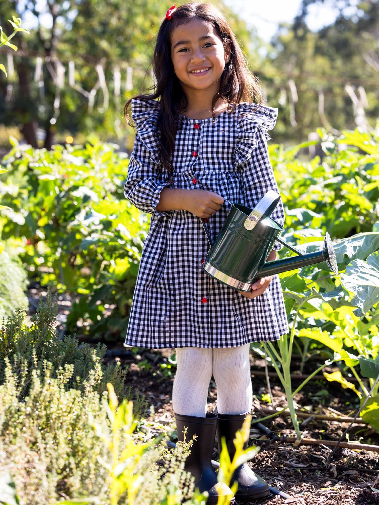 Black Gingham Mathilda Dress
