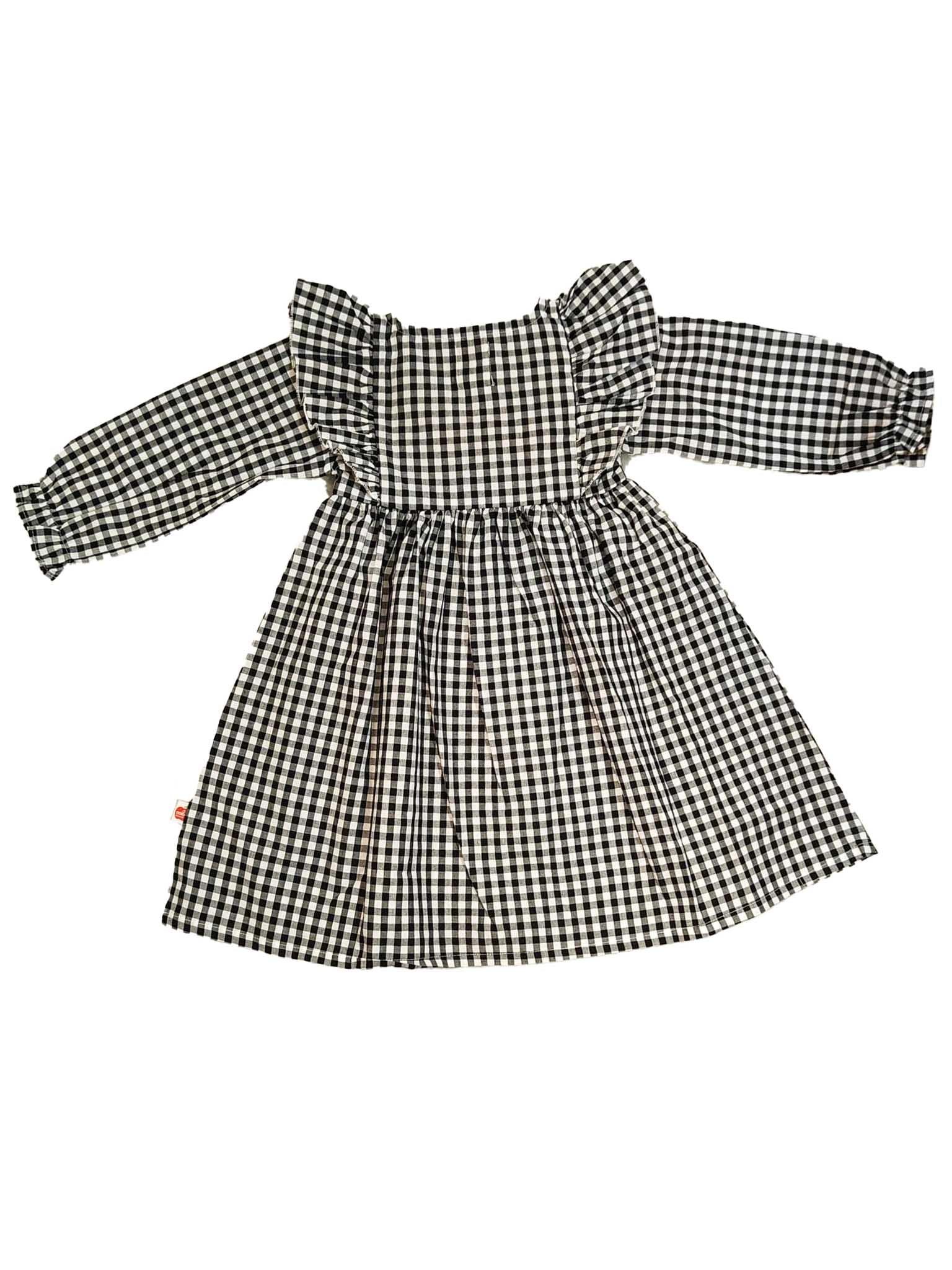 Black Gingham Mathilda Dress - Oobi