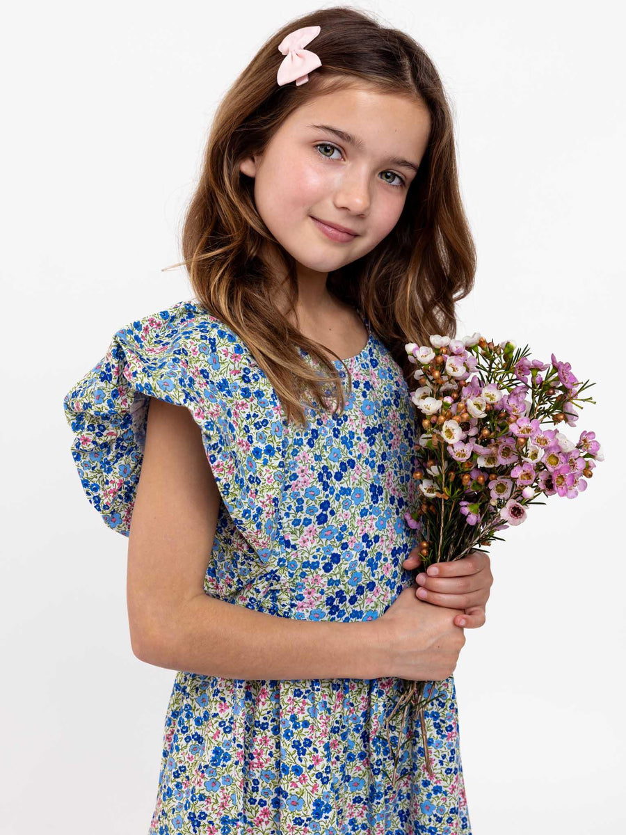 Cottage Flower Puff Sleeve Dress