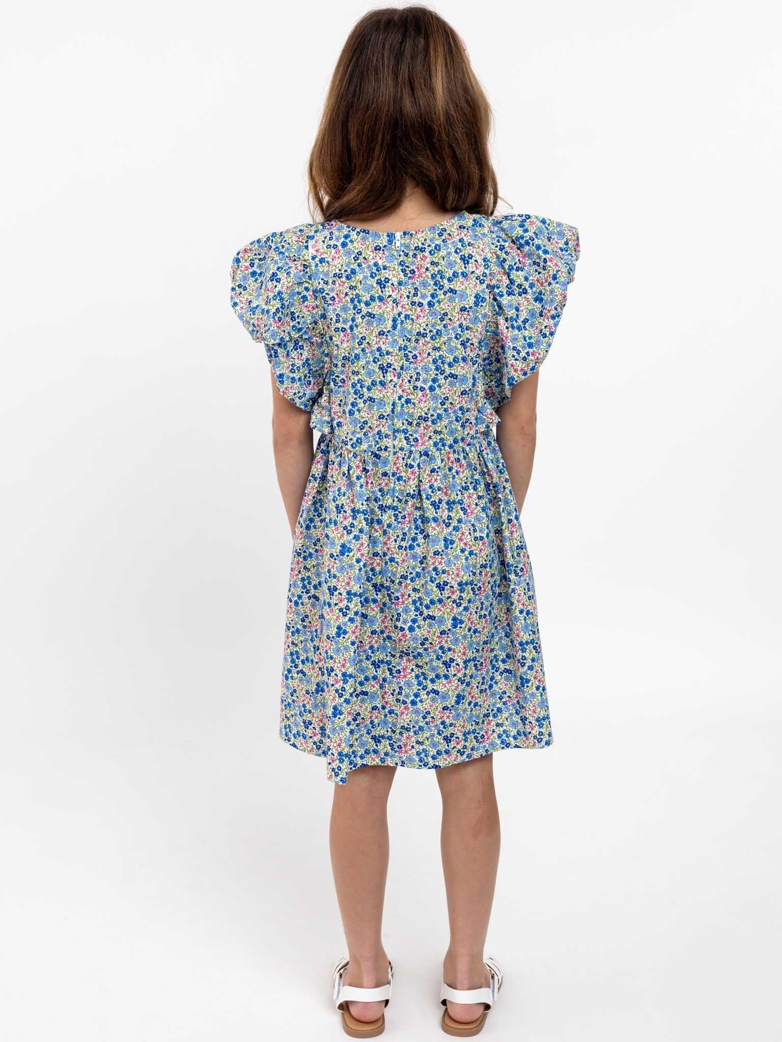 Cottage Flower Puff Sleeve Dress - Oobi