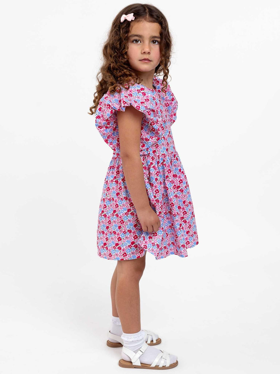 Cottage Flower Puff Sleeve Dress