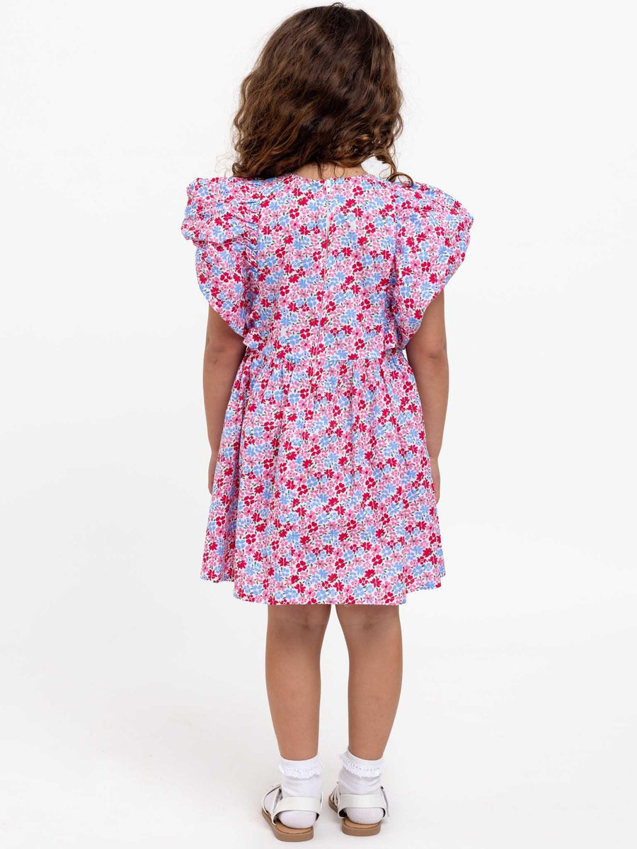 Cottage Flower Puff Sleeve Dress