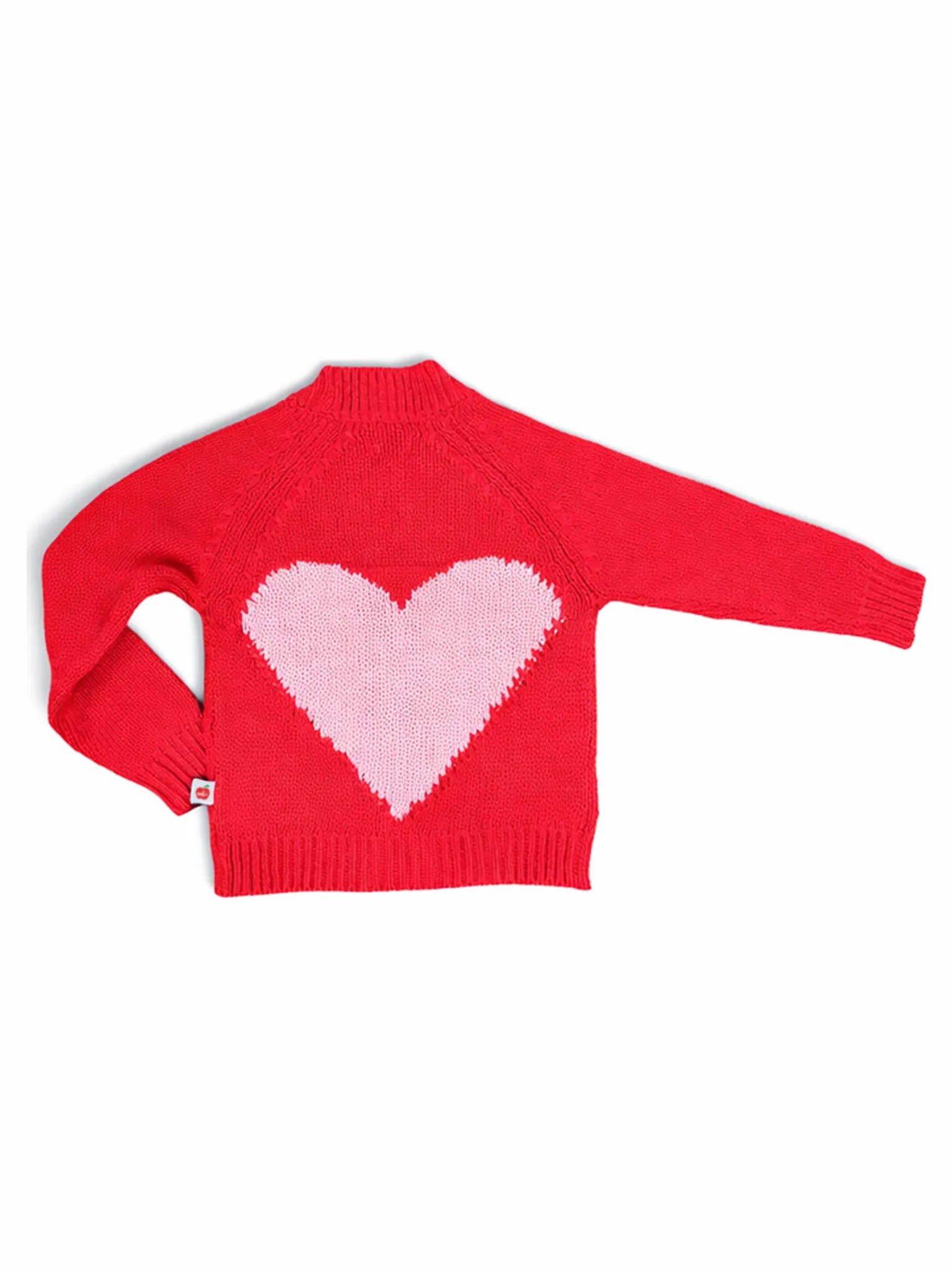 Oversized Heart Chunky Knit Cardigan