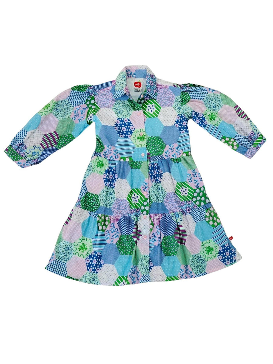 Patchwork Shirt Dress