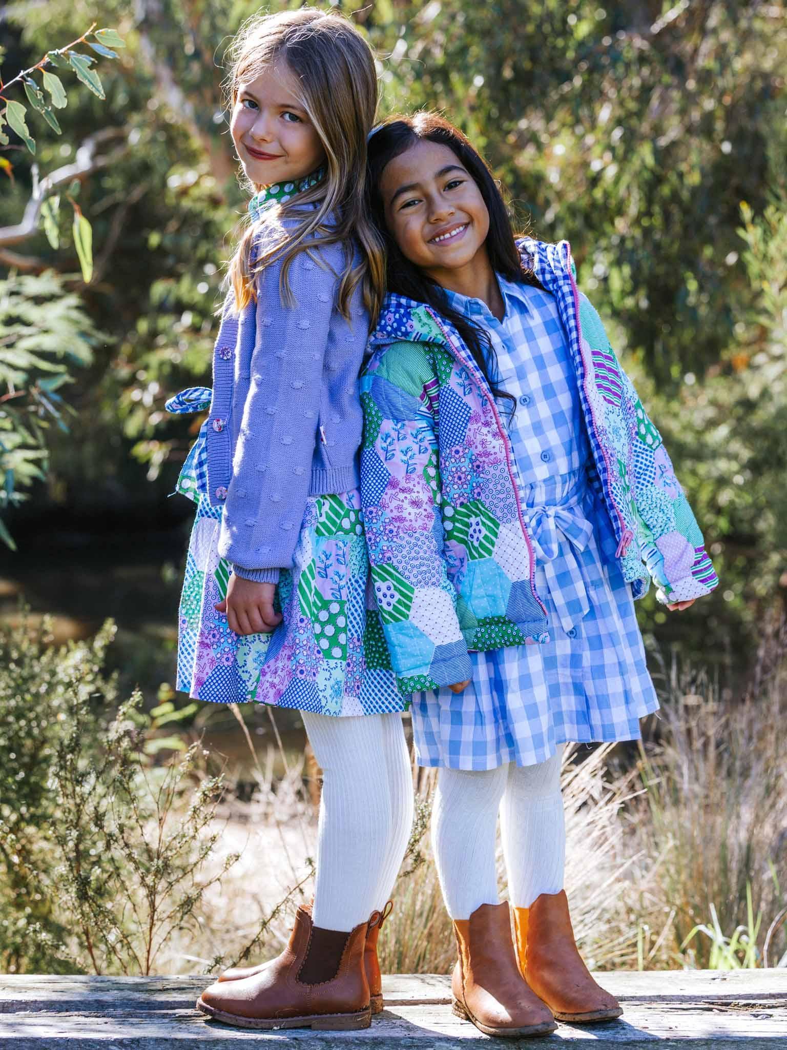 Blue Gingham Shirt Dress - Oobi