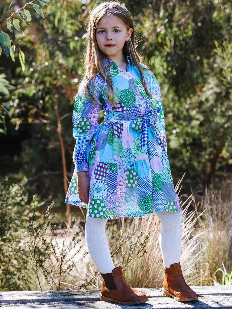 Patchwork Shirt Dress