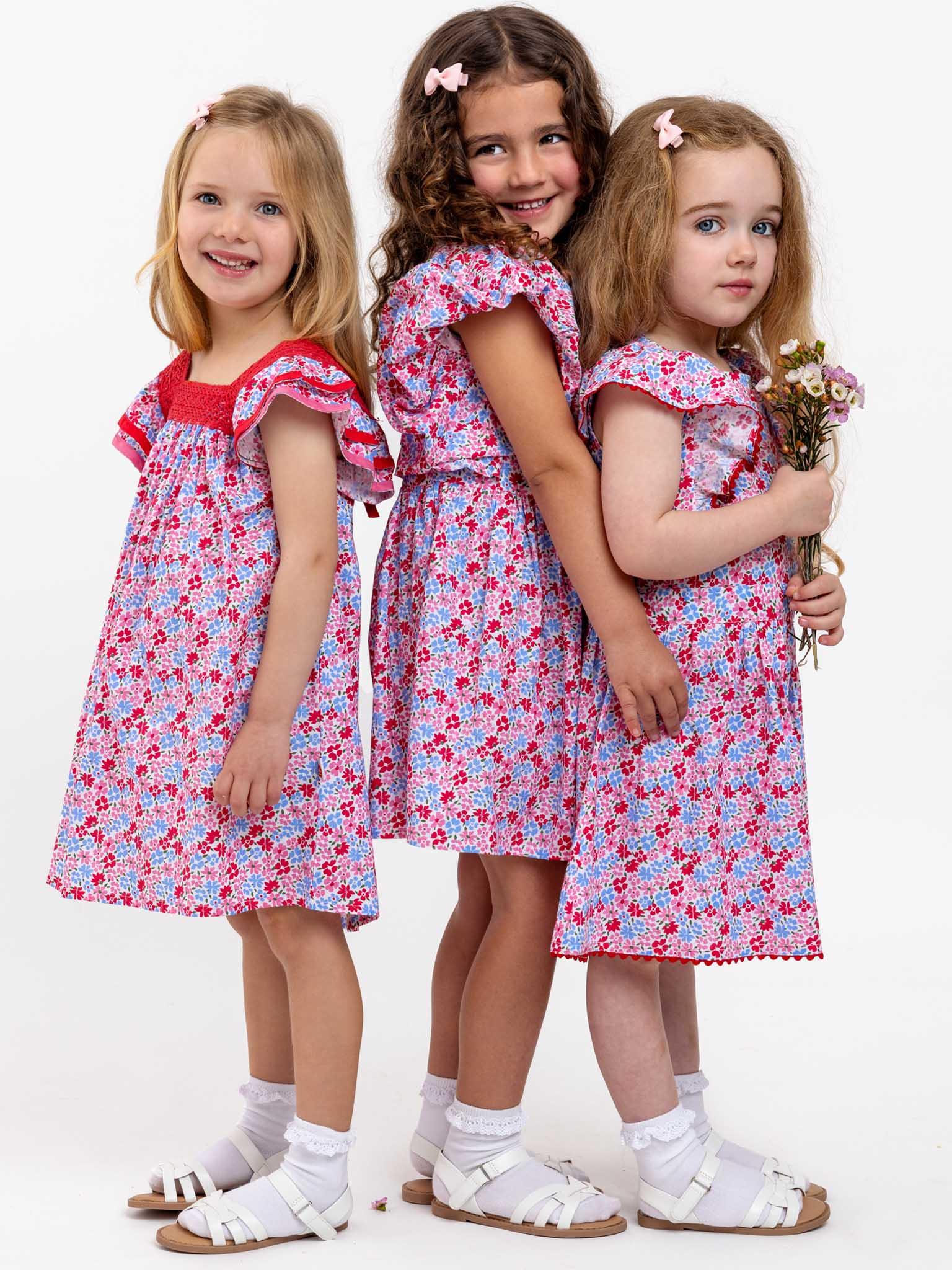Cottage Flower Lacy Dress - Oobi