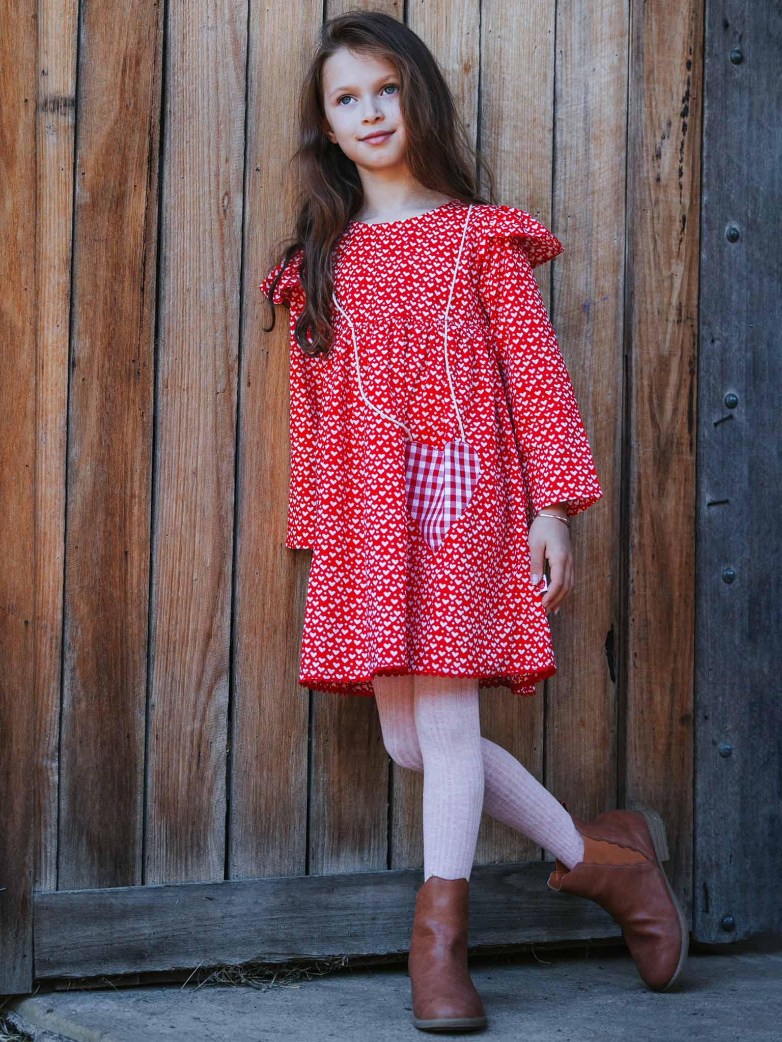 Red Heart Treasure Dress - Oobi