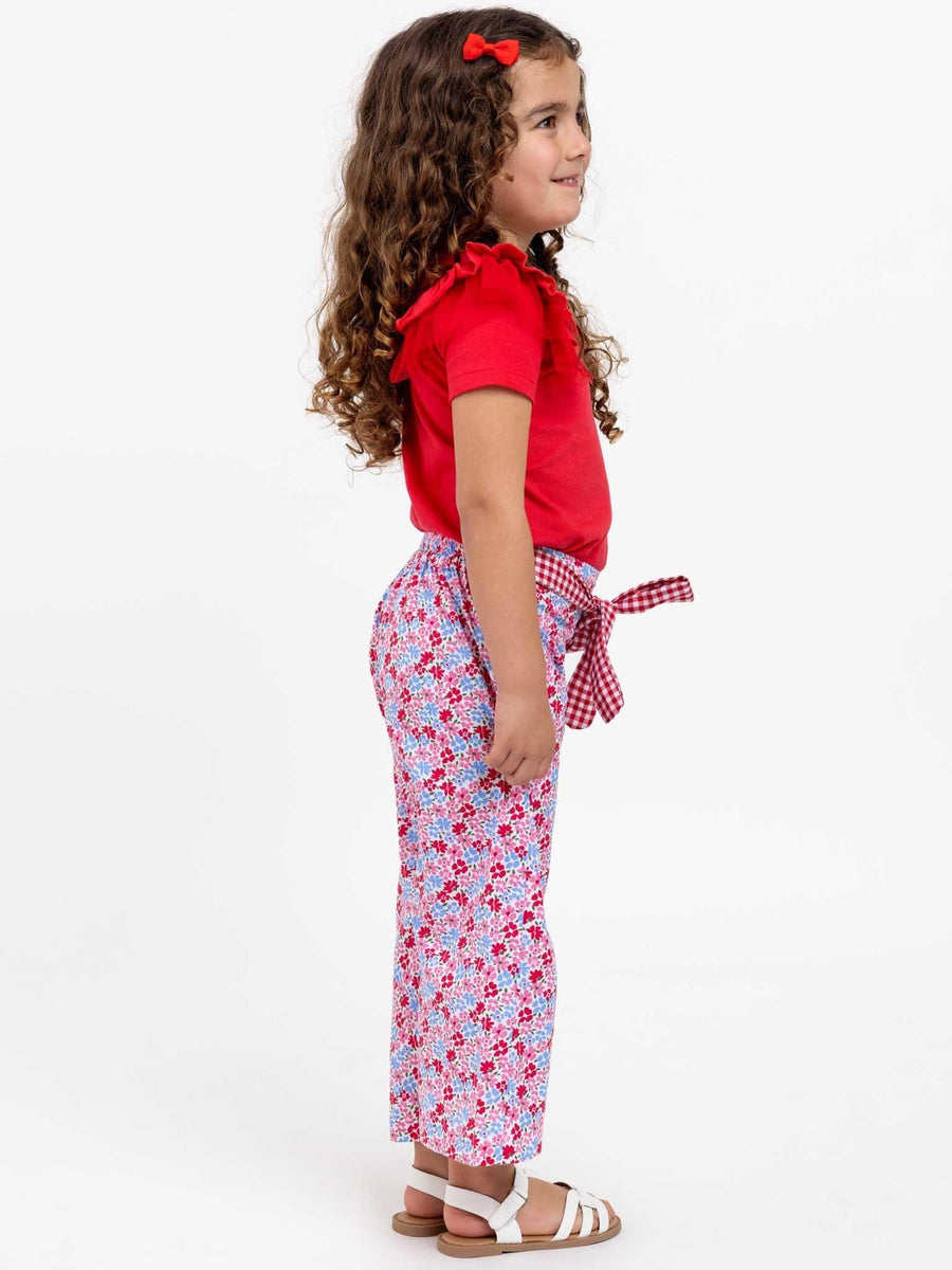 Cottage Flower Wide-Leg Pants