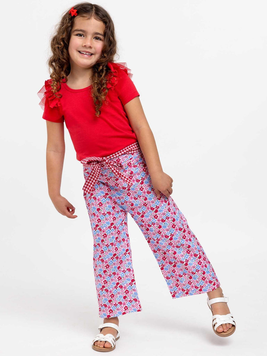 Cottage Flower Wide-Leg Pants