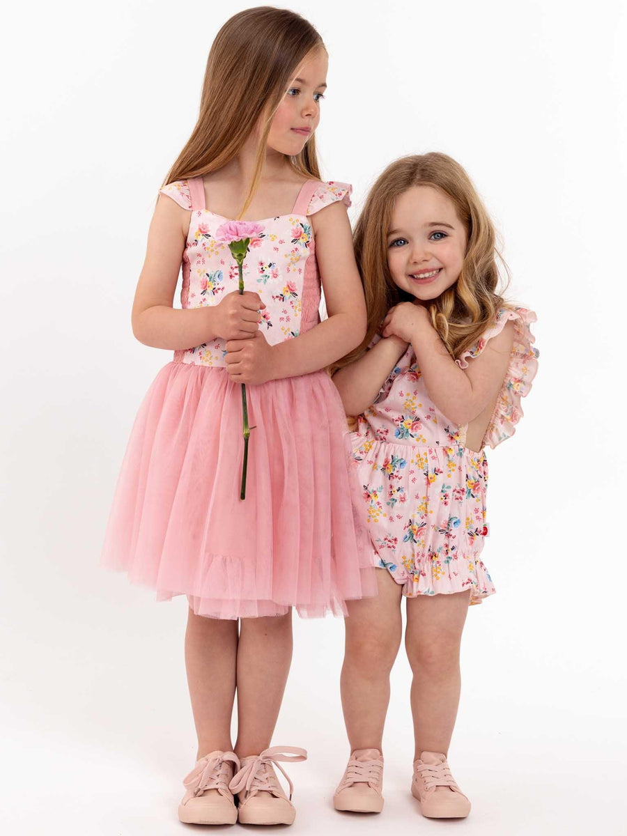 Vintage Pink Floral Belle Tutu Dress